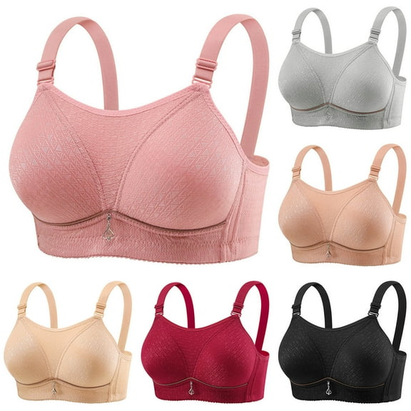 Ahuyic Summer Womens Bras,Plus Size Bras for Women,Woman Color Comfortable Hollow Out Perspective Bra Underwear No Rims