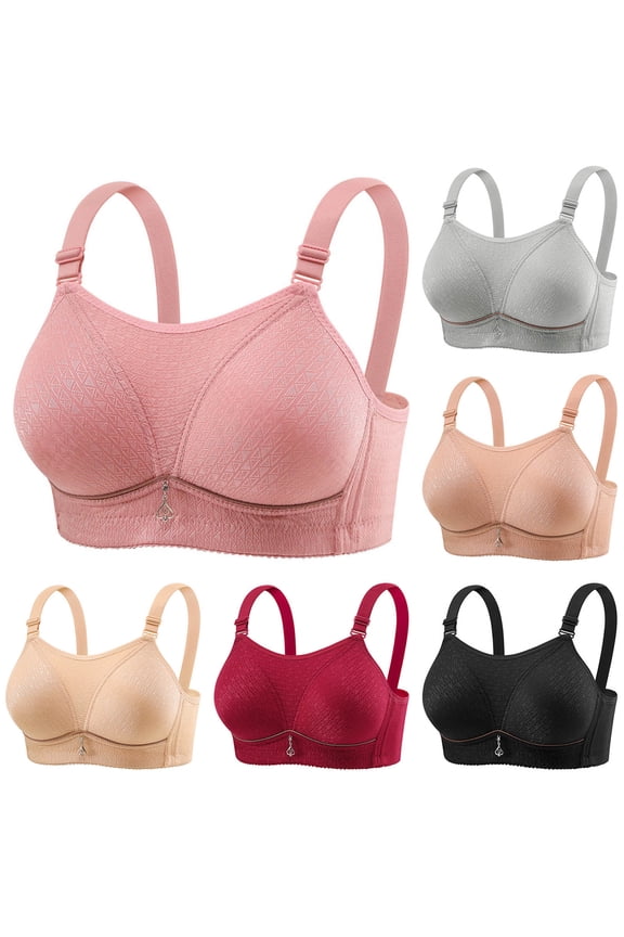 Summer Womens Bras,Plus Size Bras for Women,Woman Color Comfortable Hollow Out Perspective Bra Underwear No Rims