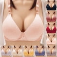 thumbnail image 1 of Ahuyic Summer Womens Bras,Plus Size Bras for Women,Women's Non-steel Lace Stitching Comfortable And Breathable Gathered Adjustable Bra Underwear, 1 of 5