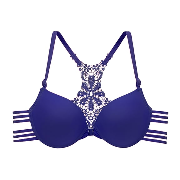 Ahuyic Womens Casual Bra,Womens Plus Size Bra,Women Bras Plus Size Behind Buckle Comfortable Breathable Exhaust Base Non-Steel Ring Buckle Front Buckle Underwear