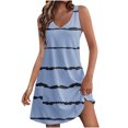 thumbnail image 1 of Ahuyic Womens Summer Dresses,Womens Casual Sundress,Women's Casual Sundress With Pockets Summer Boho Beach Dress Floral T-Shirts Dress Neck Loose Tank Dresses, 1 of 5