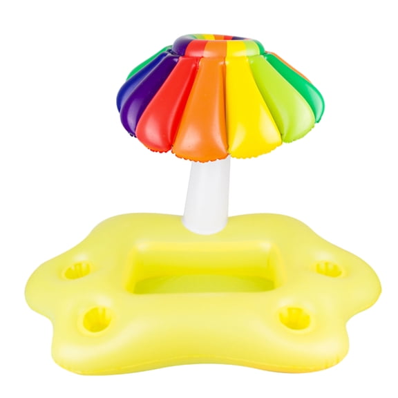 Summer Anckoeil Inflatable Tree and Small Umbrella Ice Tray Four-hole Cup, Water Floating Cup Ice Bar Coolers