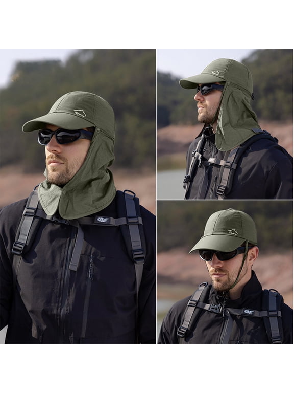 Summer Clearance BadyminCSL Clearance Sales 3 Ways To Wear A Sunscreen Hat Men's and Women's Hiking and Fishing Quick-drying Fisherman's Hat Outdoor Baseball Cap with Shawl