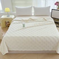 Summer Clearance! Clearance Light Quilt Queen Size Comfort Cotton Velvet Blanket Warm Leisure Blanket Multifunctional Solid Color Cover Blanket