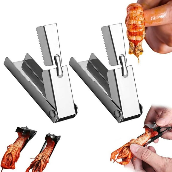 Crawfish Peeler Tool,2025 Stainless Steel Crawfish Peeler Tool,Crawfish Tail Remover Tool,Crayfish Shelling Device Seafood Tool,Crawfish Tail Peeler Crawfish Tail Remover Tool,2PC