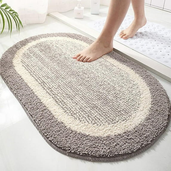 Bathroom Rugs QTOCIO Bathroom Absorbent Mat Bedroom Door Mat Bathroom Kitchen Waterproof Non Slip Carpet Floor Mat