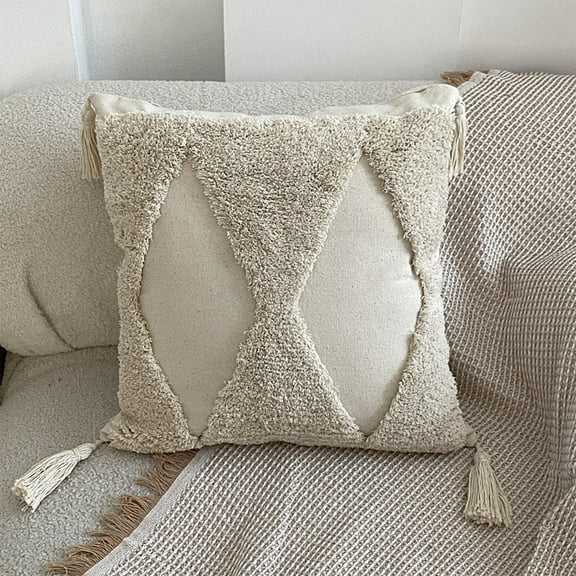 Home Decor QTOCIO Boho Throw Pillow Covers 17x17 Of Decorative Cushion Case Striped Pillows Cover Pillow Cases Pillowcase for Sofa Couch Bed