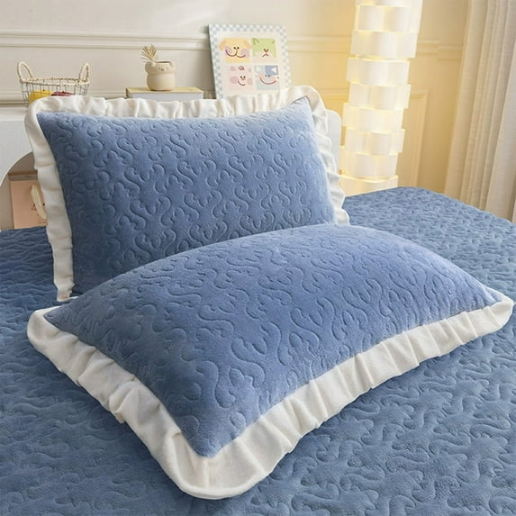 Home Decor QTOCIO Milk Velvet Pillowcase Velvet Lace Pillowcase Fiber Pillow Core Isolation Layer Pillow Cover