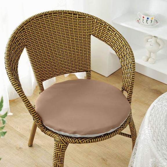 Home Decor QTOCIO Simples Solid Color Round Cushion Thick Non Slip Chair Pad Round Stool Butt Pad Waterproof Stool Cushion 11.81x11.81in