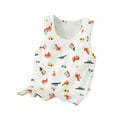 thumbnail image 1 of QTOCIO Summer Girls Tank Top, Toddler Girl Clothes, Summer Children's Floral Car Print Round Neck Base Shirt Girls' Top, White A, 11 Years, 1 of 3