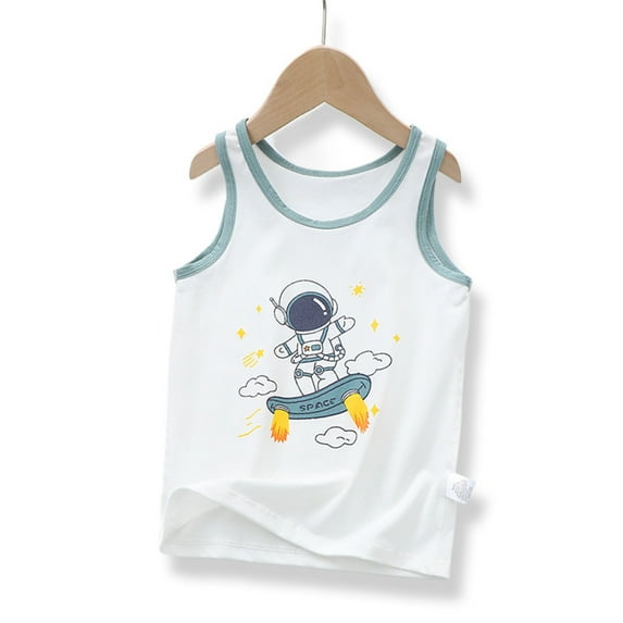 Summer Savings Holiday Deals 2025! QTOCIO Summer Girls Tank Top, Toddler Girl Clothes, Summer Cotton Printed Casual Loose Bottom Tank Top For Middle Aged Girls And Boys, Multicolor C, 11 Years