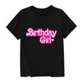 thumbnail image 1 of QTOCIO Toddler Girl Clothes, Summer Girls Shirts, New Birthday Day Shirts for Kids Short Sleeve Graphic T-Shirt Round Neck Top for 2-15 Years, Black, 2 Years, 1 of 6