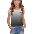thumbnail image 1 of QTOCIO Toddler Girl Clothes, Summer Girls Shirts, Printed Fashion Children's Round Neck Short Sleeve School Blouse Printed T-shirt Shirt, Black, 5 Years, 1 of 7