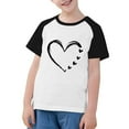 thumbnail image 1 of QTOCIO Toddler Girl Clothes, Summer Girls Shirts, Toddler Kids Boys Girls Fashion Cute Round Neck Print Short Sleeve Top, Black, 5 Years, 1 of 4