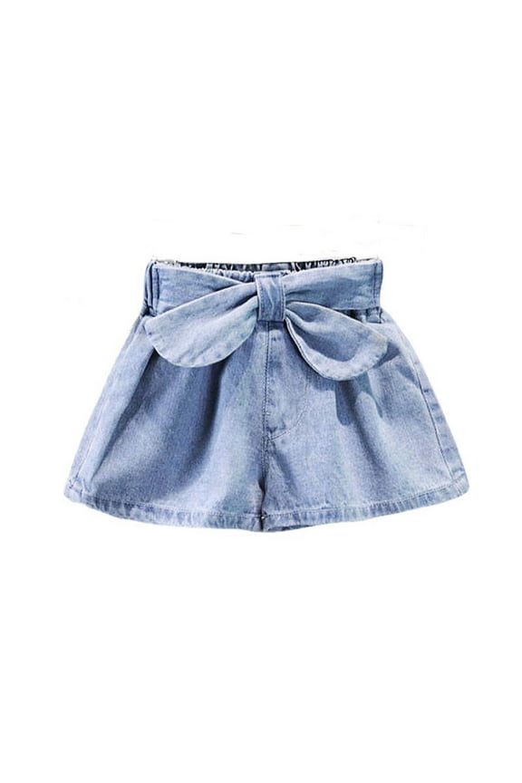Toddler Girls Clothes, Girls Jean Shorts, Child's Summer Solid Girls Baby Botton Short Pants Denim Cute Shorts Overalls, Blue, 1 Years