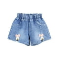 thumbnail image 1 of QTOCIO Toddler Girls Clothes, Girls Jean Shorts, Fashion Girls' Jeans Short Pants Children's Jeans Short Pants Casual Outerwear Pants, Blue D, 5-6 Years, 1 of 4