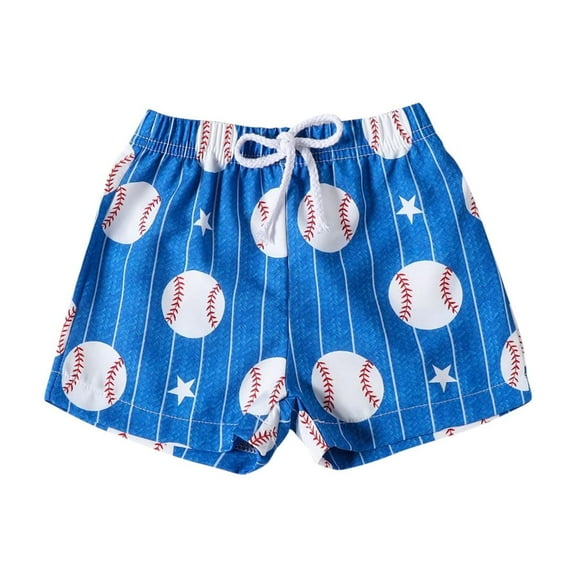QTOCIO Toddler Girls Clothes, Summer Girls Shorts, Child's Summer Printed Boys and Girls Baby Botton Short Pants Denim Cute Shorts Overalls, Blue, 6 Months
