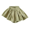thumbnail image 1 of QTOCIO Toddler Girls Clothes, Summer Girls Shorts, Children Solid Color Summer Pants Baby Girl Loose Lovely Culottes Shorts, Green, 6-7 Years, 1 of 3