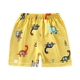 thumbnail image 1 of QTOCIO Toddler Girls Clothes, Summer Girls Shorts, Children's Summer Cotton Casual Sports Shorts Printed Style, Yellow B, 9-10 Years, 1 of 4