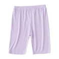 thumbnail image 1 of QTOCIO Toddler Girls Clothes, Summer Girls Shorts, Children's Summer Solid Color Casual High Waisted Five Quarter Pants, Purple, 10 Years, 1 of 5
