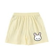 thumbnail image 1 of QTOCIO Toddler Girls Clothes, Summer Girls Shorts, Summer Thin Baby Shorts Cool Pants Baby Big Butt Pants Children's Five Quarter Pants, Yellow, 0 Months, 1 of 3