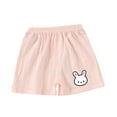 thumbnail image 1 of QTOCIO Toddler Girls Clothes, Summer Girls Shorts, Summer Thin Baby Shorts Cool Pants Baby Big Butt Pants Children's Five Quarter Pants, Pink, 1 Years, 1 of 6