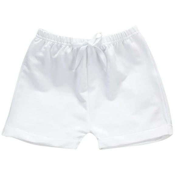 QTOCIO Toddler Girls Clothes, Summer Girls Shorts, Toddler Kids Boys Girls Fashion Solid Color Cute Summer Leisure Frenulum Pants Shorts, White, 3 Years