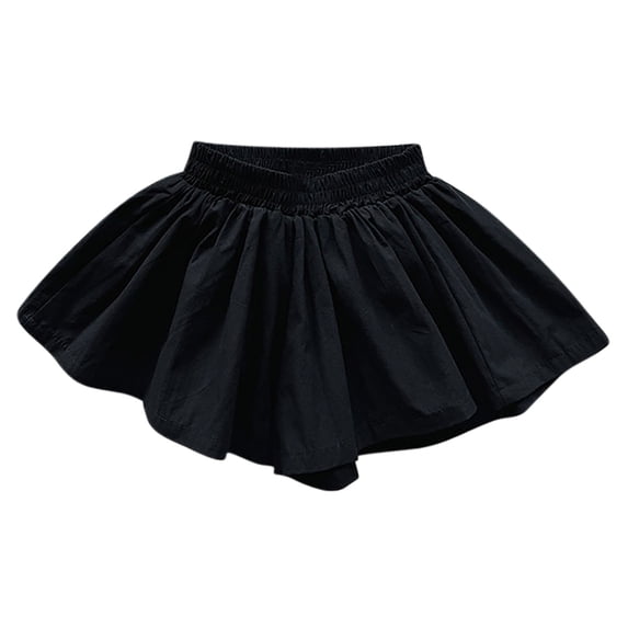 QTOCIO Toddler Girls Clothes, Summer Girls Shorts, Toddler Kids Girls Fashion Solid Color Cute Summer Leisure Pants Shorts, Black, 2 Years