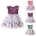 thumbnail image 1 of QTOCIO Toddler Girls Dresses, Baby Girl Clothes, Girl's Sleeveless Printed Dress Fashionable and Cute Princess Dress, Sky Blue, 1 Years, 1 of 5
