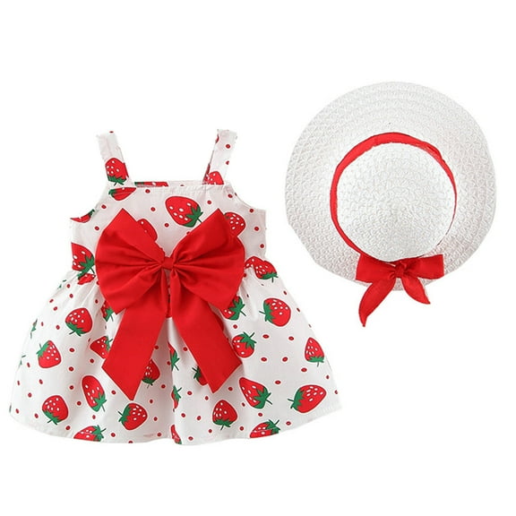 QTOCIO Toddler Girls Dresses, Baby Girl Clothes, Girl's Sleeveless Printed Dress Fashionable and Cute Princess Dress, Sky Blue, 1 Years