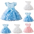 thumbnail image 1 of QTOCIO Toddler Girls Dresses, Baby Girl Clothes, Girl's Sleeveless Printed Dress Fashionable and Cute Princess Dress, Sky Blue, 1 Years, 1 of 5
