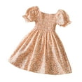 thumbnail image 1 of QTOCIO Toddler Girls Dresses, Baby Girl Clothes, Girls' Summer New Sleeveless Ruffled Lace Round-Neck Embroidery Mesh Princess Bow Skirt, Yellow, 2 Years, 1 of 4