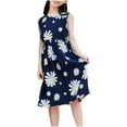 thumbnail image 1 of QTOCIO Toddler Girls Dresses, Baby Girl Summer Clothes, Children's Beach Dress Soft and Fashionable Printed Long Dress Sleeveless Dress, Navy B, 13 Years, 1 of 3