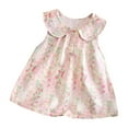 thumbnail image 1 of QTOCIO Toddler Girls Dresses, Baby Girl Summer Clothes, Fashionable Children's Sleeveless Round Neck Dress Summer Casual Doll Neck Dress, Pink, 5 Years, 1 of 3