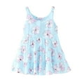thumbnail image 1 of QTOCIO Toddler Girls Dresses, Baby Girl Summer Clothes, Girl's Sleeveless Printed Children's Casual Dress Suitable for Girl Kids 2-15 Years, Light Blue, 6 Years, 1 of 4