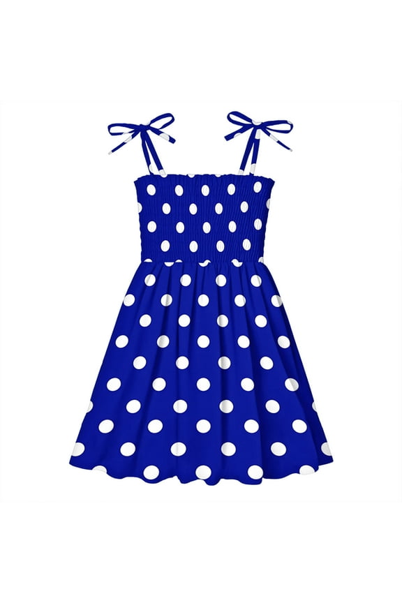 Toddler Girls Dresses, Baby Girl Summer Clothes, Kids Baby Girls Dress Beach Dresses Casual Sleeveless Princess Summer Dress, Blue, 2 Years