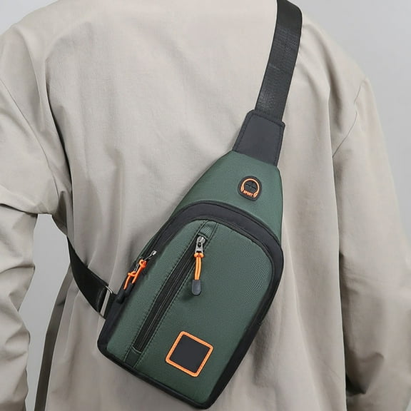 Sling Bag for Women Men QTOCIO Men's Casual and Fashionable Chest Bag with Large Storage Capacity Thickened Thickened High Density Fabric Waterproof Chest Bag