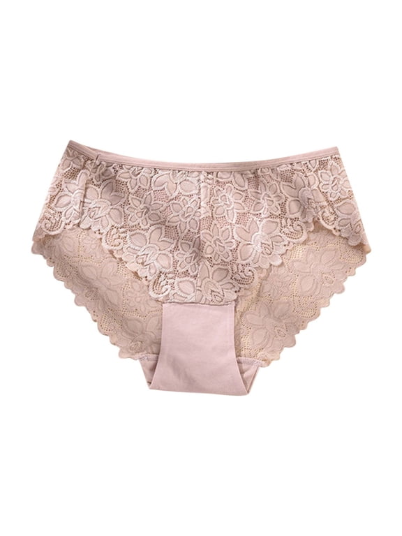Underwear for Women Plus Size,Panties for Women Tummy Control,Women's Large Size High Waist Breathable Thin Thong Lace Breathable Seamless Underwear,XL-XXXXL
