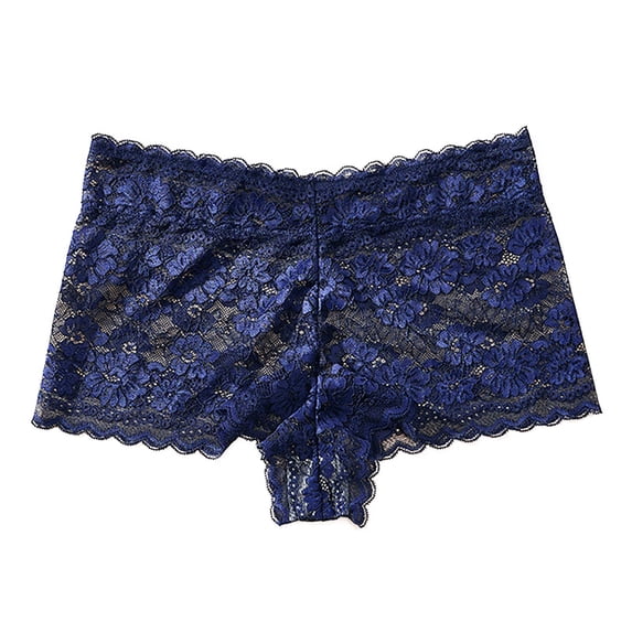 HomeGardon Underwear for Women Plus Size,Panties for Women Tummy Control,Women's Solid Lace Breathable and Comfortable Thin High Waist Briefs,XL-XXXXL