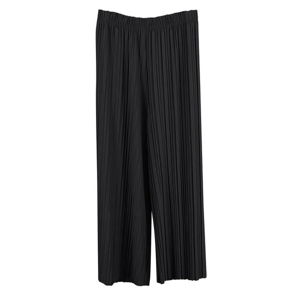 HomeGardon Womens Wide Leg Pants,Pants for Women Loose Large Size Chiffon Casual Pants Versatile Pants Nine-point Pants