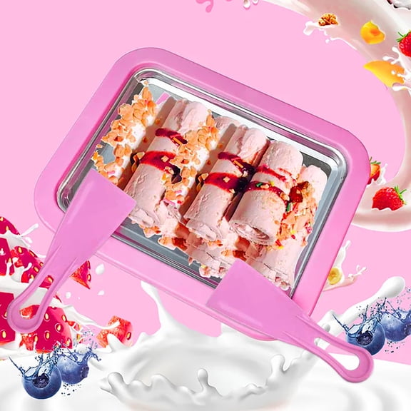 Summer Clearance! Instant Ice Cream Maker, Rolled Ice Cream Maker, Instant Gelato Pan/Roll, Homemade DIY for Fun Activities Families, Homemade Milk Ice Cream Stir-frying Machine