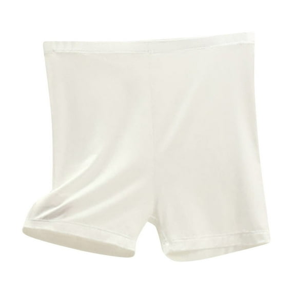 Loopsun Summer Shorts for Women, Womens Casual Fashion Solid Color High Waist Leggings Thin Shorts Three-quarter Pants Home Pants White L