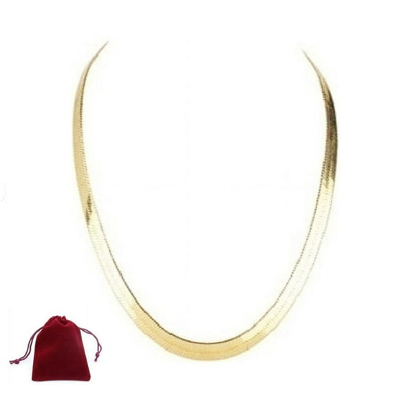 Summer Clearance!Masertor 3MM 22" Necklace Herringbone Flat Necklace Gifts For Women