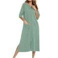 thumbnail image 1 of Summer Clearance Ofreoo Women's Winter Warm Nightgown And Winter Nightdress Zip With Pokets Loose Pajamas Nightgowns for Women, 1 of 7