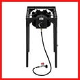 thumbnail image 1 of Outdoor Camp Stove High Pressure Propane Gas Cooker Portable Cast Iron Patio Cooking Burner (Single Burner 75000-BTU), 1 of 7