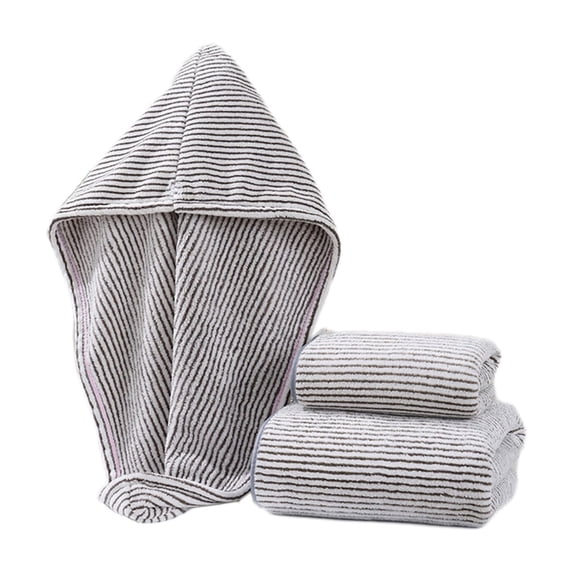 PRETXORVE Bath Towel Set, Large Bath Towels, Extra Large Bath Towel Shower Cap Set of 3 Oversized Bath Sheet Super Soft Absorbent Bathroom Towel Set Microfiber Dry Shower Towel