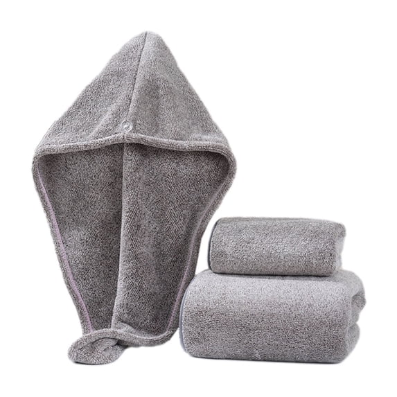 PRETXORVE Bath Towel Set, Large Bath Towels, Extra Large Bath Towel Shower Cap Set of 3 Oversized Bath Sheet Super Soft Absorbent Bathroom Towel Set Microfiber Dry Shower Towel