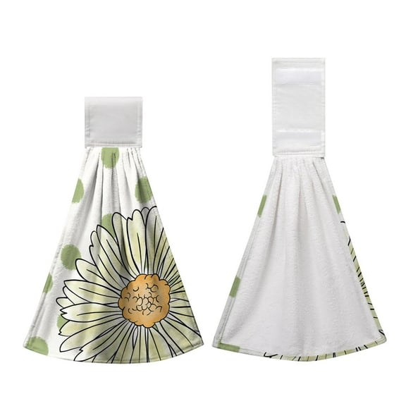 PRETXORVE Kitchen Bar Hanging Hand Towel Bathroom Kitchen with Printed Soft Absorbent Printed Towel