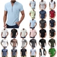 thumbnail image 1 of Summer Clearance Prime BiZtdJrK Men's Casual Polos Shirts 2025 Summer Quick Dry Golf Tennis Shirt Fashion Plaid Block Short Sleeve Blouse Muscle Fit Workout Tops White M, 1 of 8