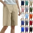 thumbnail image 1 of Summer Clearance Prime! QATAINLAV Athletic Running Shorts for Women Drawstring High Waisted Sports Tennis Yoga Shorts Plus Size Wide Leg Short Pants with Pockets Orange XL, 1 of 7